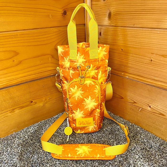 Sun Water Bottle Bag with Fidget Zipper Pull