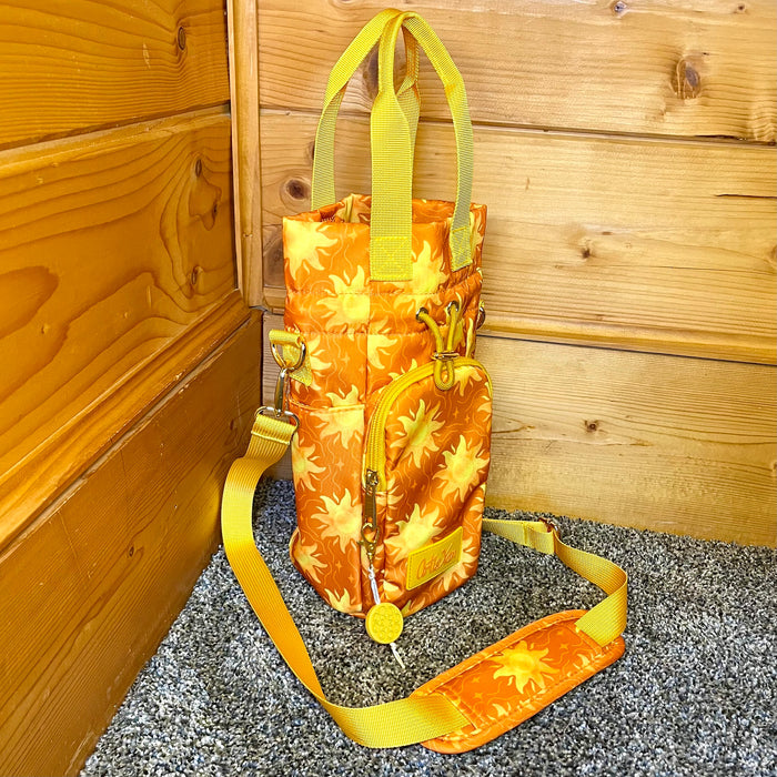 Sun Water Bottle Bag with Fidget Zipper Pull