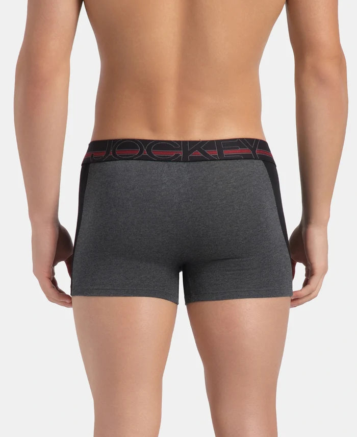 Super Combed Cotton Elastane Stretch Solid Trunk with Ultrasoft Waistband - Charcoal Melange
