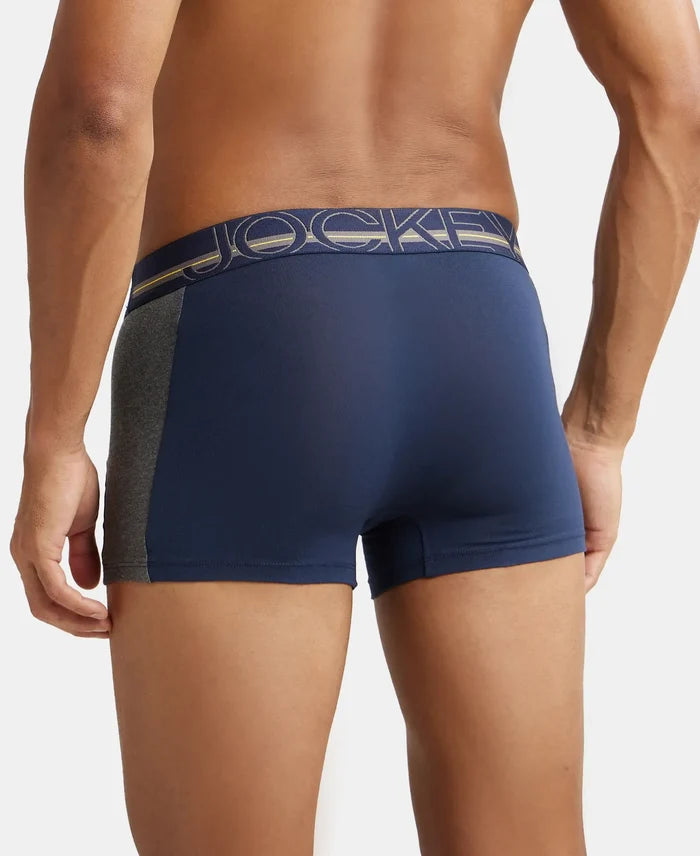 Super Combed Cotton Elastane Solid Trunk with Ultrasoft Waistband - Navy-3
