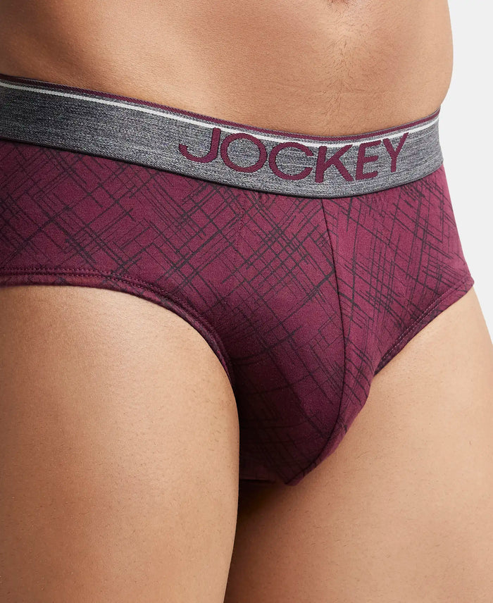Super Combed Cotton Printed Brief with Ultrasoft Waistband - Assorted-8