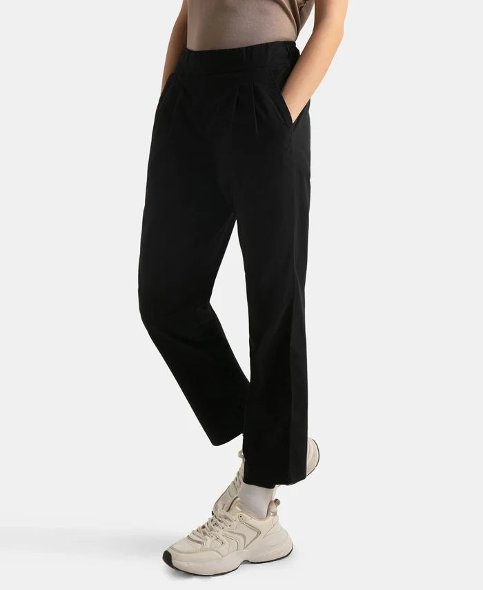 Super Combed Cotton Regular Fit Hybrid Pants - Black