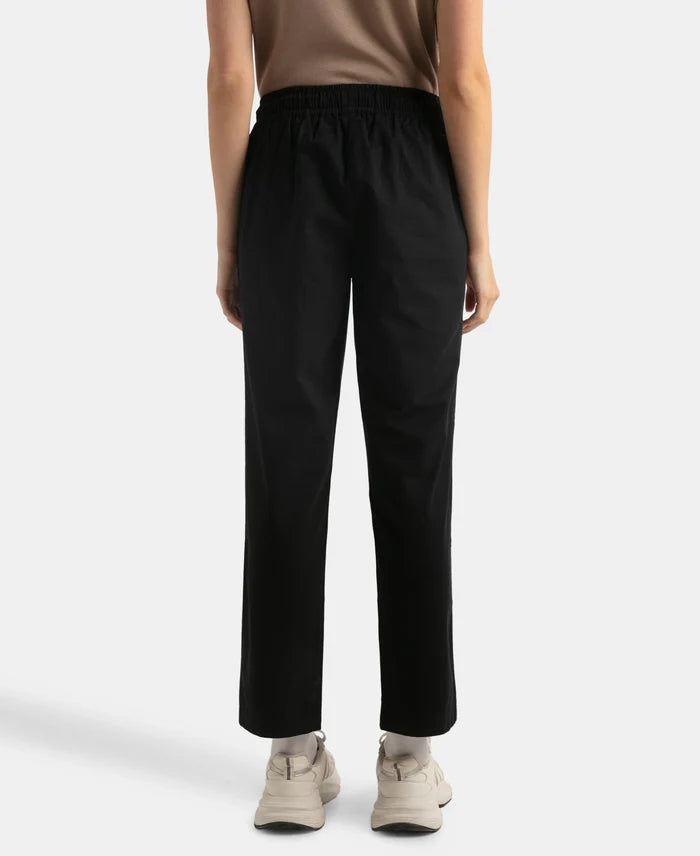 Super Combed Cotton Regular Fit Hybrid Pants - Black