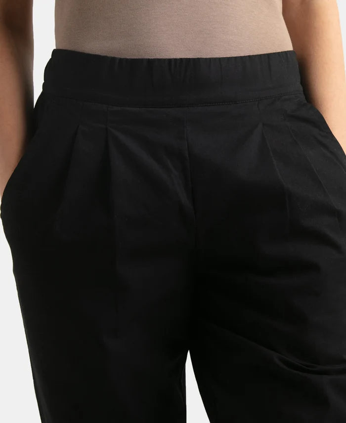 Super Combed Cotton Regular Fit Hybrid Pants - Black