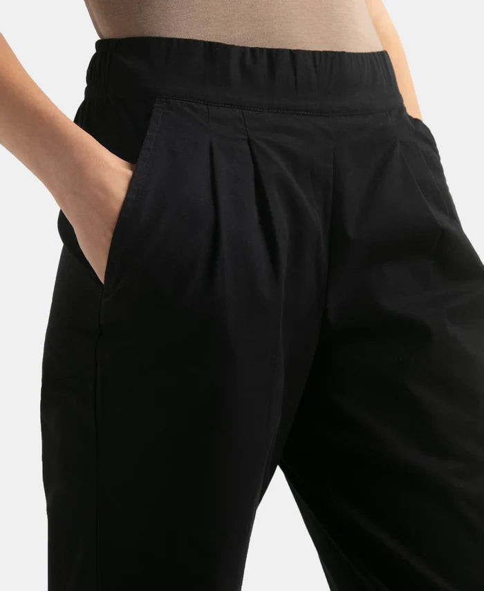 Super Combed Cotton Regular Fit Hybrid Pants - Black