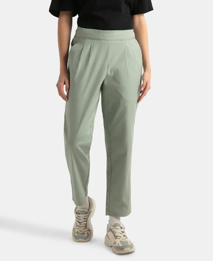 Super Combed Cotton Regular Fit Hybrid Pants - Iceberg Green