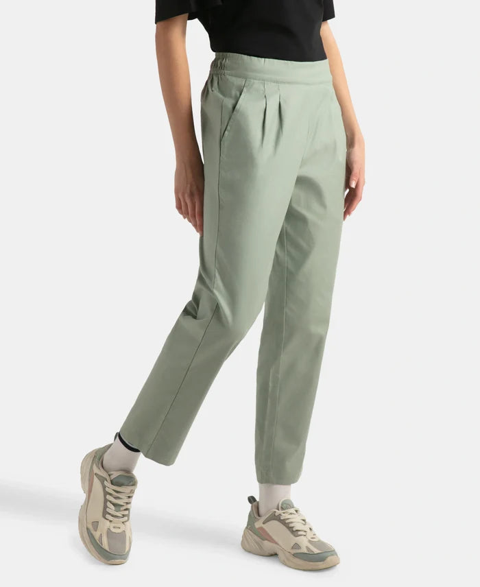Super Combed Cotton Regular Fit Hybrid Pants - Iceberg Green