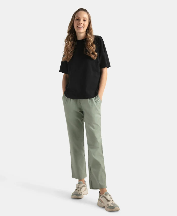 Super Combed Cotton Regular Fit Hybrid Pants - Iceberg Green
