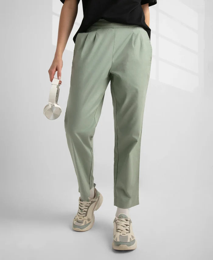 Super Combed Cotton Regular Fit Hybrid Pants - Iceberg Green