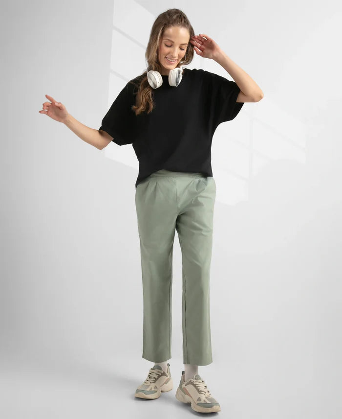 Super Combed Cotton Regular Fit Hybrid Pants - Iceberg Green