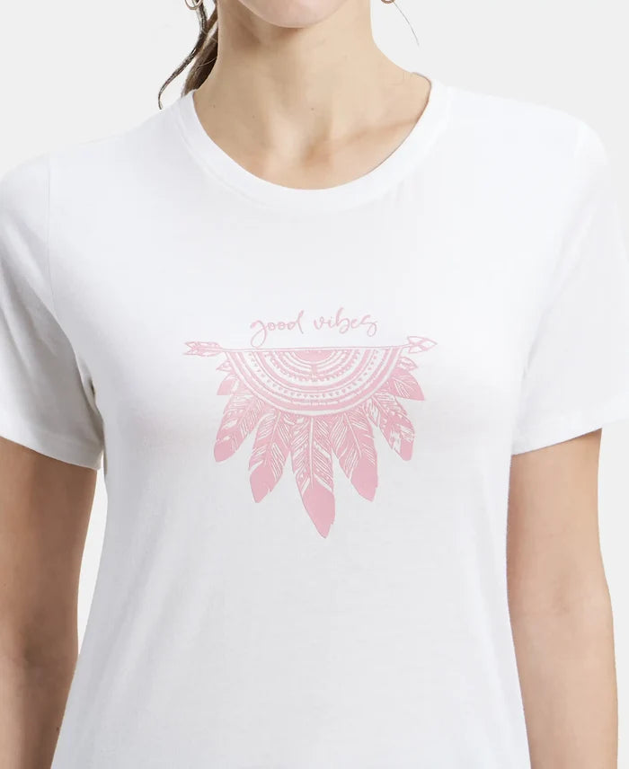 Super Combed Cotton Relaxed Fit Graphic Printed Half Sleeve Long Length T-Shirt - White Assorted Prints-7