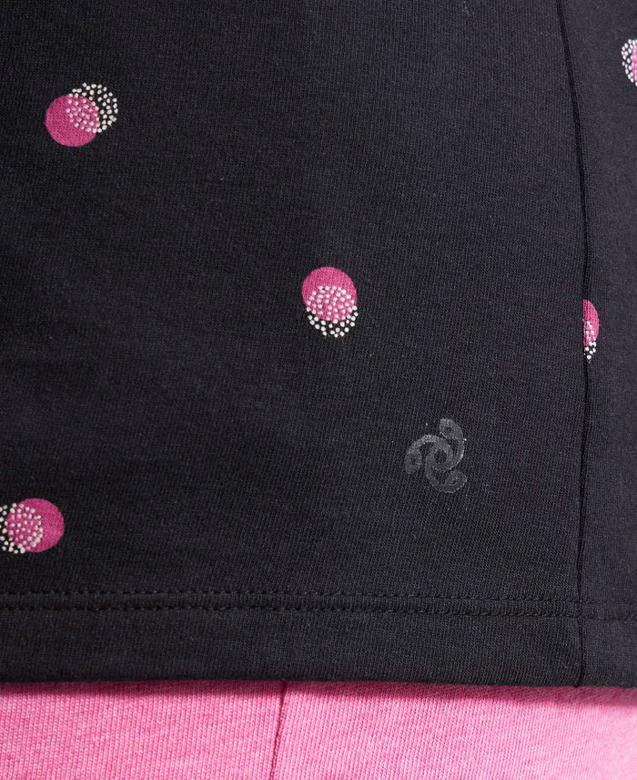 Super Combed Cotton Printed Fabric Relaxed Fit Half Sleeve T-Shirt  - Black-6