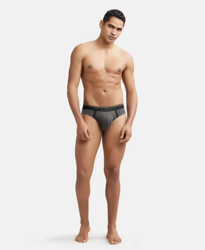 Super Combed Cotton Rib Solid Brief with Ultrasoft Waistband - Deep Olive-5