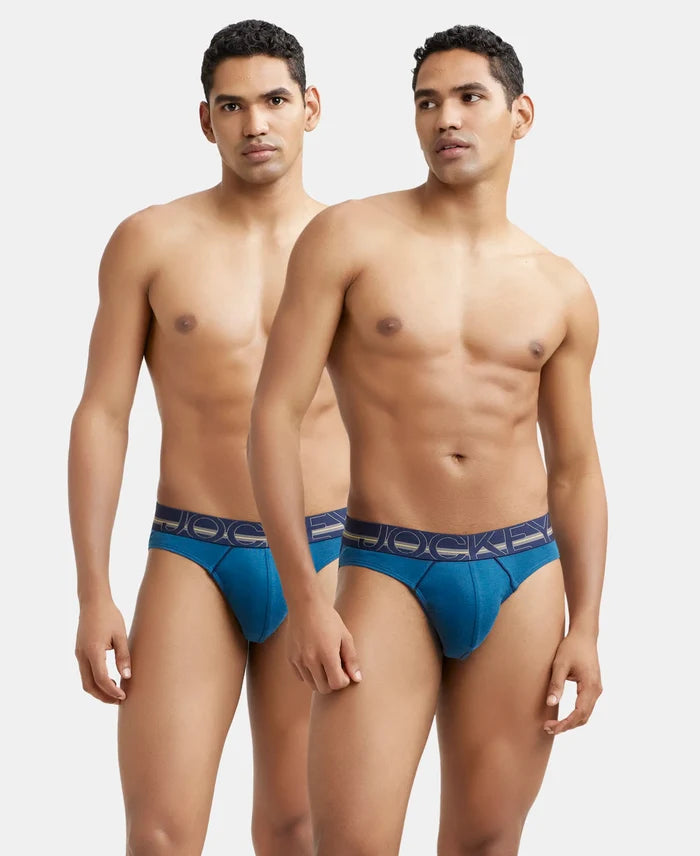 Super Combed Cotton Rib Solid Brief with Ultrasoft Waistband - Seaport Teal-1