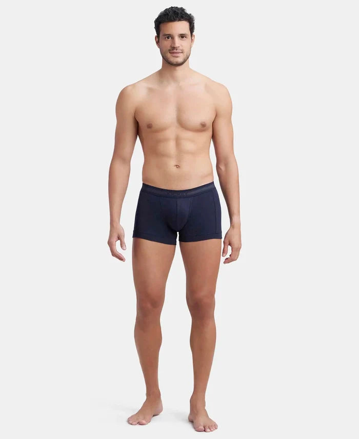 Super Combed Cotton Rib Solid Trunk with StayFresh Treatment - Deep Navy-4