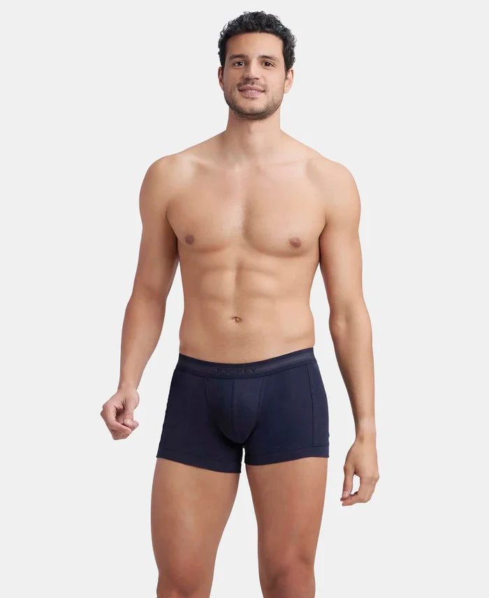Super Combed Cotton Rib Solid Trunk with StayFresh Treatment - Deep Navy-5