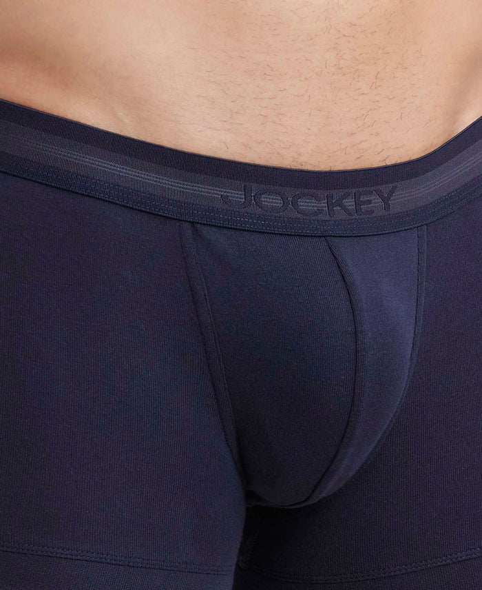Super Combed Cotton Rib Solid Trunk with StayFresh Treatment - Deep Navy-6