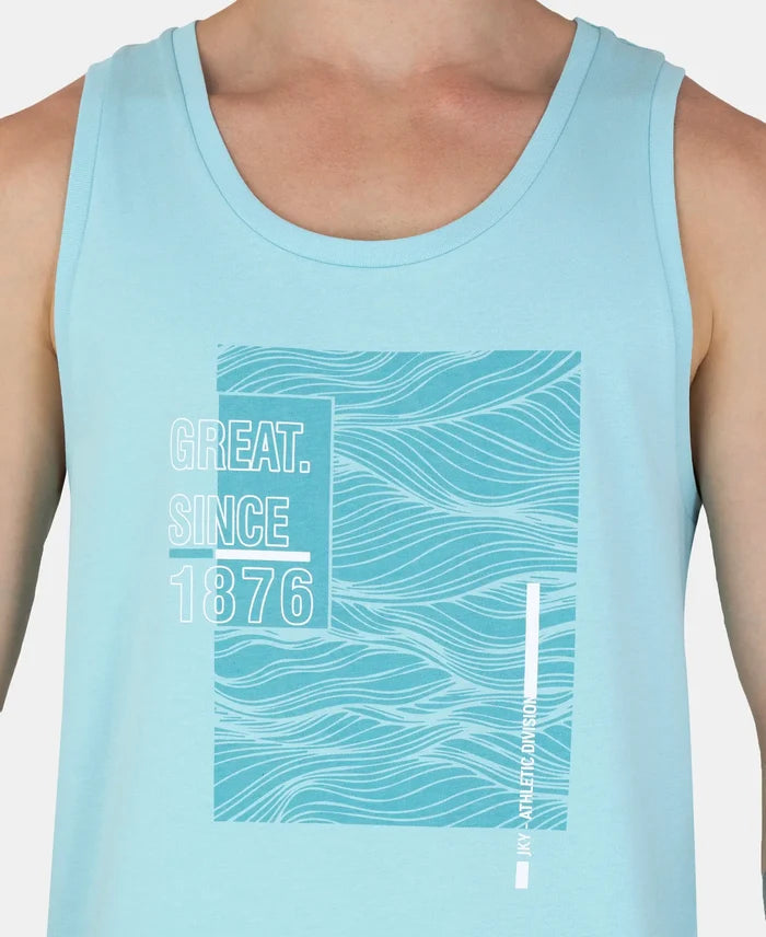 Super Combed Cotton Rich Graphic Printed Tank Top - Sea Angel