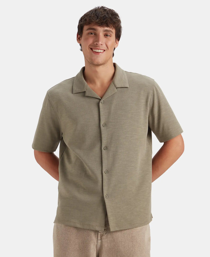 Super Combed Cotton Rich Knit Shirt - Vetiver