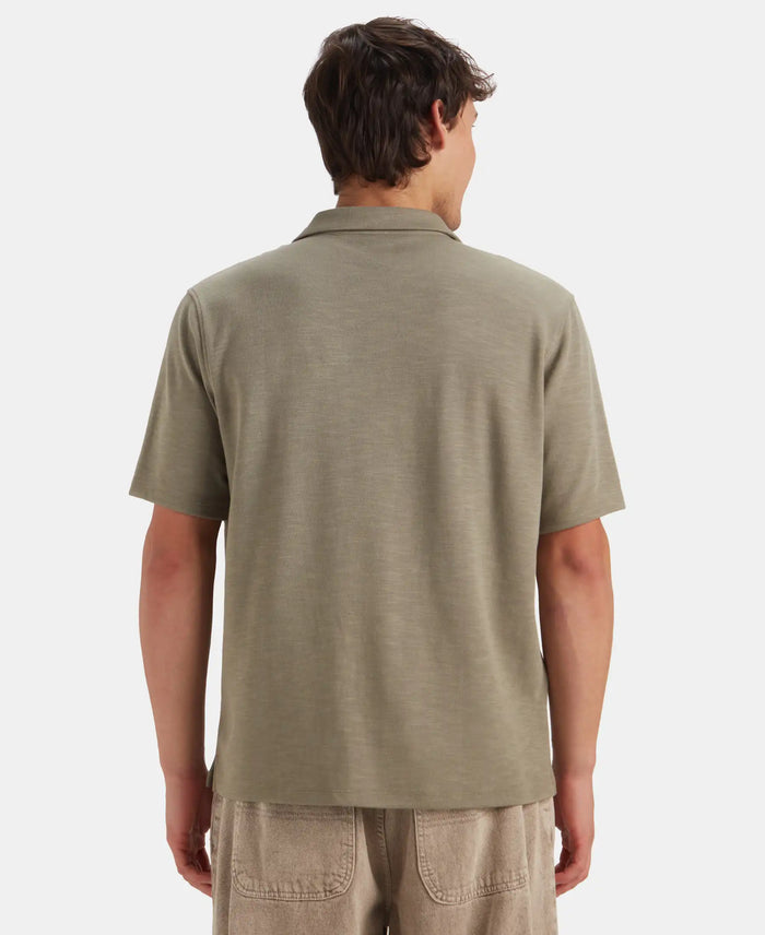 Super Combed Cotton Rich Knit Shirt - Vetiver