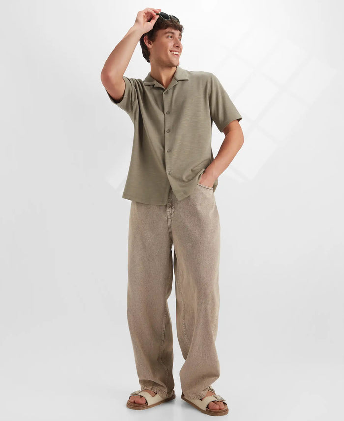 Super Combed Cotton Rich Knit Shirt - Vetiver