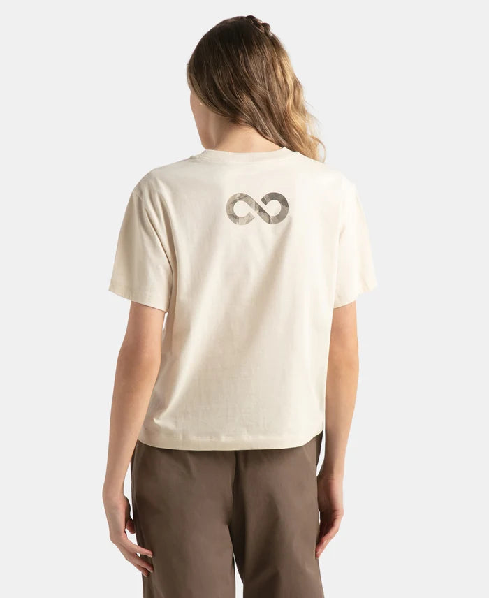 Super Combed Cotton Rich Oversized Graphic Print T-Shirt with Drop Shoulder Styling - Snow White