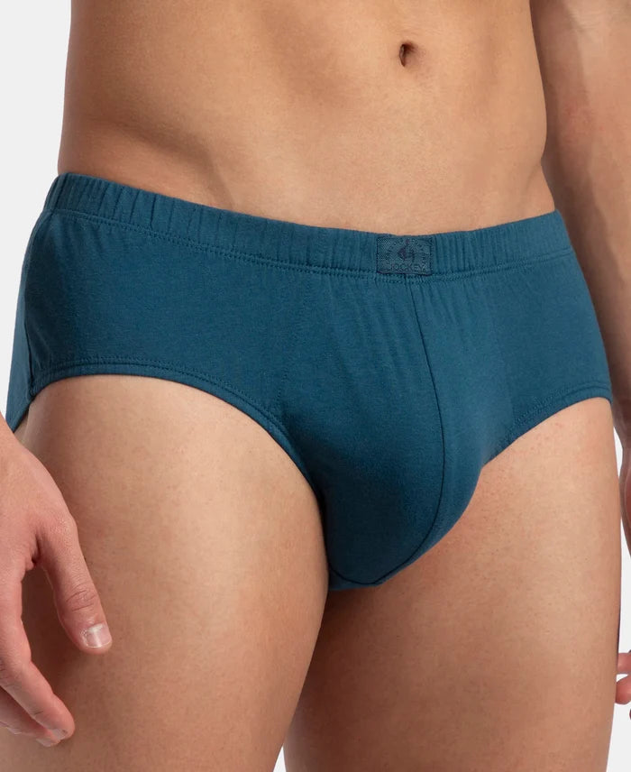 Super Combed Cotton Solid Brief with Ultrasoft Concealed Waistband - Seaport Teal (Pack of 2)
