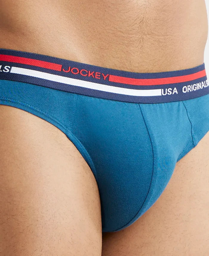 Super Combed Cotton Solid Brief with Ultrasoft Waistband - Seaport Teal (Pack of 2)