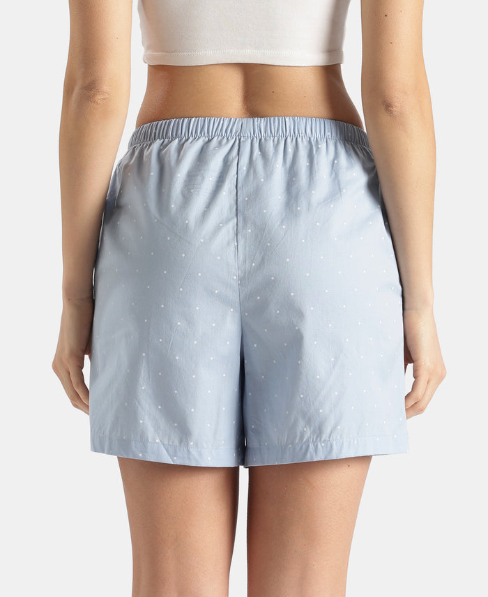 Super Combed Cotton Woven Twill Fabric Relaxed Fit Shorts with Side Pockets - Zephyr & Soft Chambray (Pack of 2)