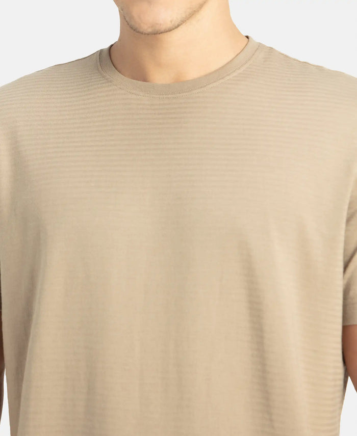 Super Combed Supima Cotton Round Neck Half Sleeve T-Shirt - Desert Taupe