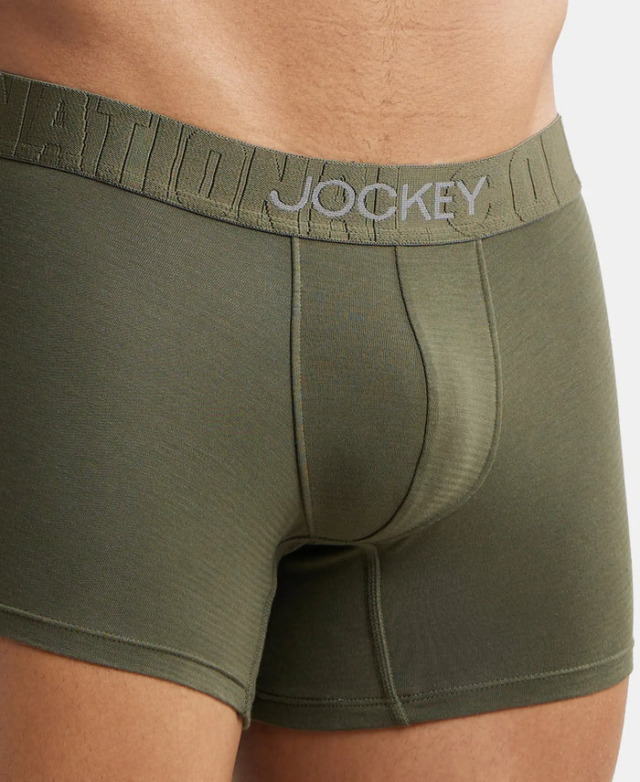 Supima Cotton Elastane Solid Trunk with Ultrasoft Waistband - Forest Night-6