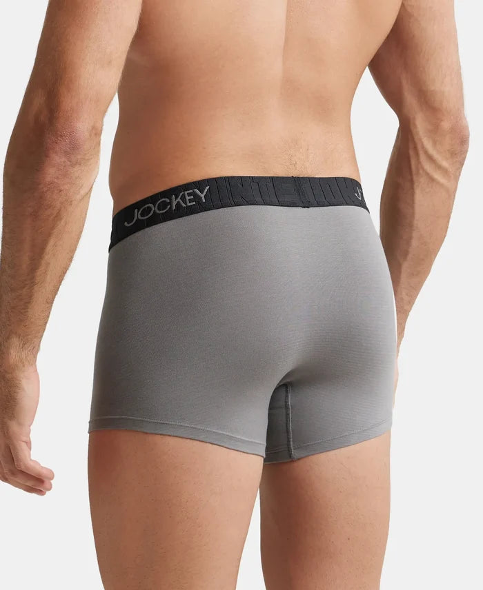 Supima Cotton Elastane Solid Trunk with Ultrasoft Waistband - Gunmetal-3