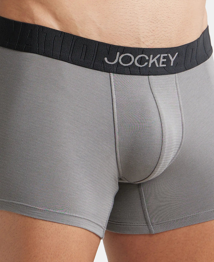 Supima Cotton Elastane Solid Trunk with Ultrasoft Waistband - Gunmetal-6