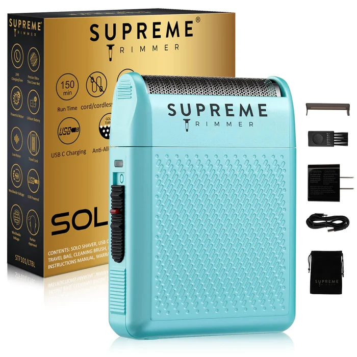 Supreme Trimmer Solo Single Foil Shaver - Light Blue