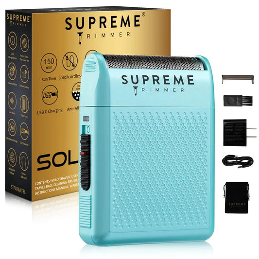 Supreme Trimmer Solo Single Foil Shaver - Light Blue