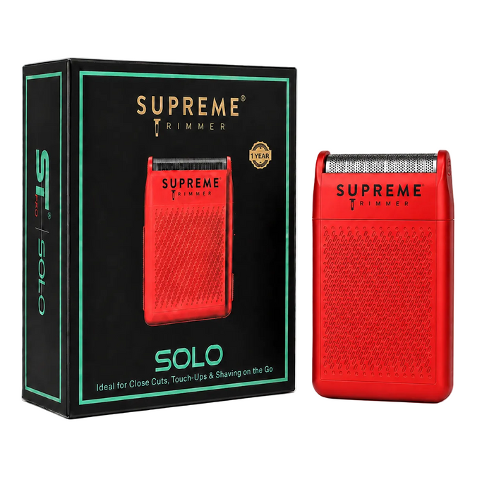 Supreme Trimmer Solo Single Foil Shaver - Red