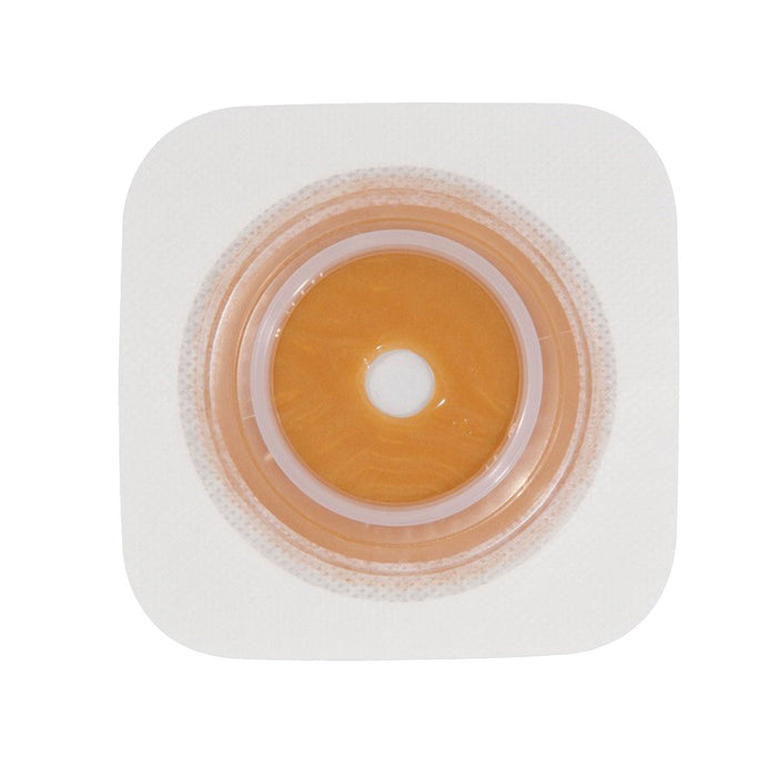 Sur-Fit Natura Two-Piece Stomahesive Skin Barrier, Flat, Cut-to-Fit, 100 mm Flange, 6" x 6" - 401906 - LL Medico