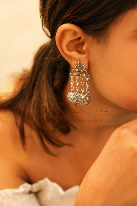 Tattva Intricate Tribal Motif Drop Earring