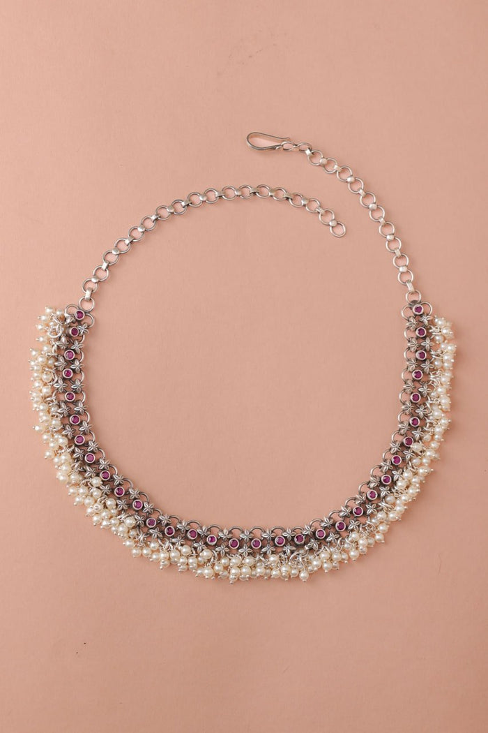 Tattva Raani Jadau Pearl Drop Classic Necklace