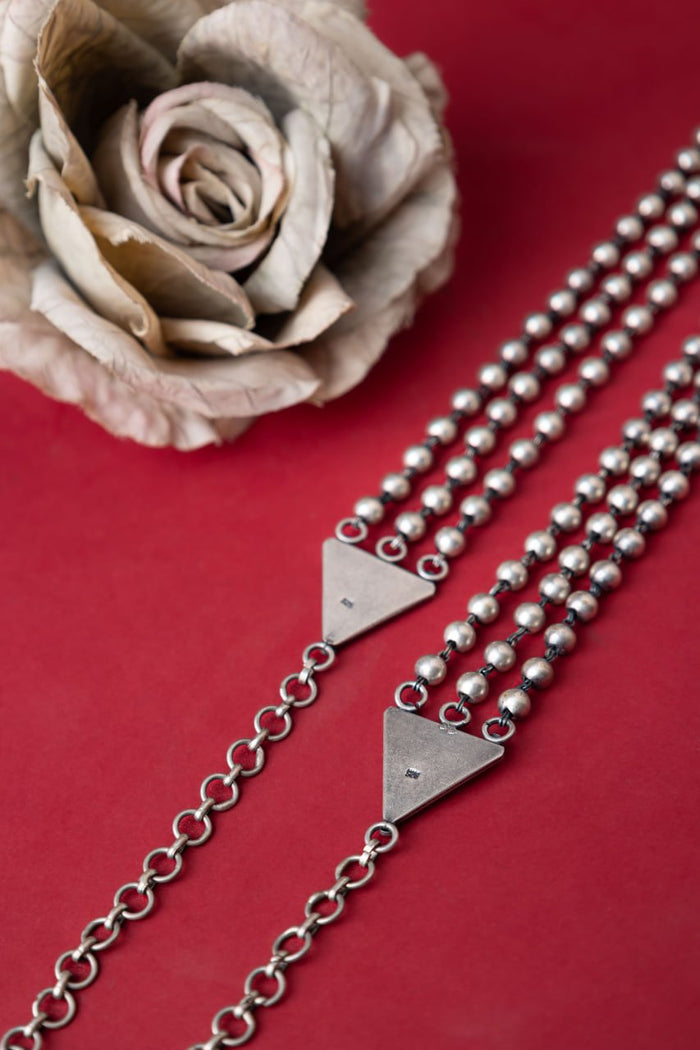 Tattva Three Layered Ball Chain Necklace