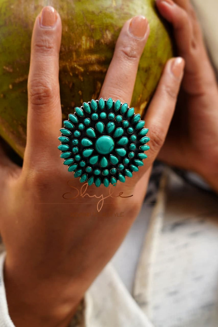 Tattva Turquoise Jadau Classic Ring
