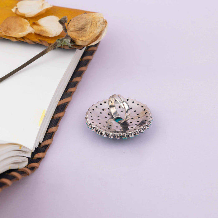 Tattva Turquoise Jadau Classic Ring