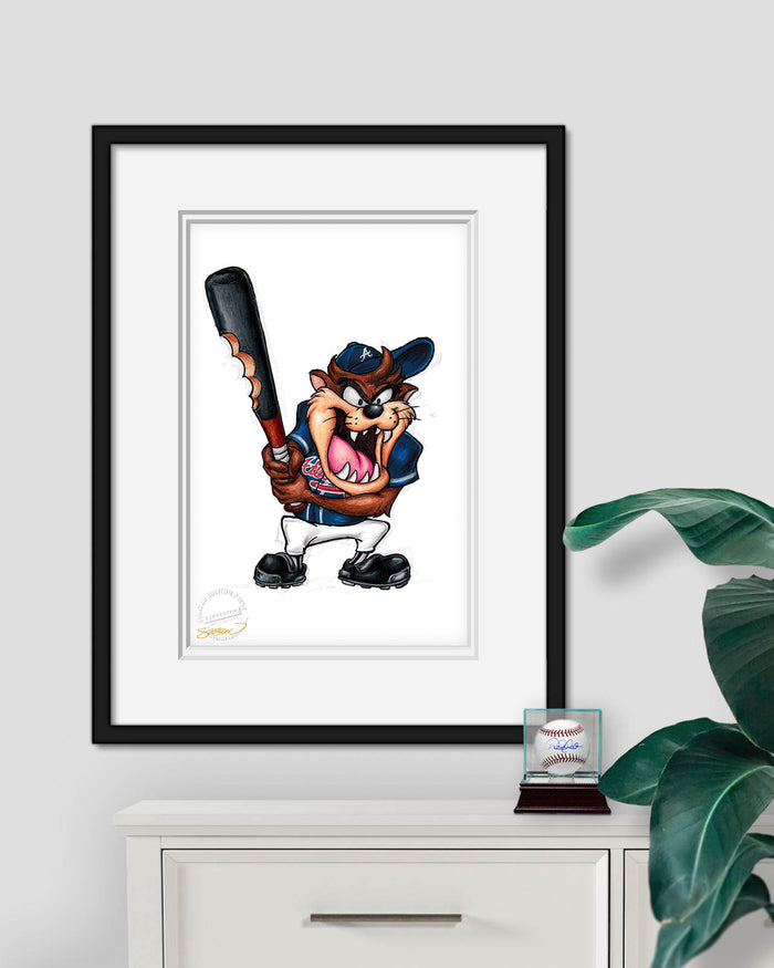Taz On Deck x MLB Braves Limited Edition Art Print