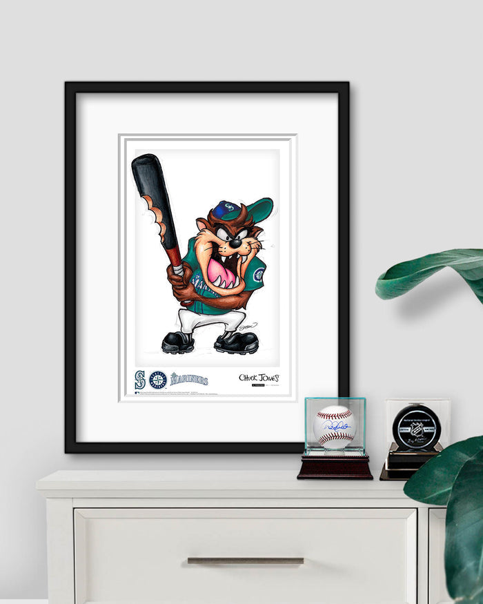 Taz on Deck x MLB Mariners Limited Edition Art Print