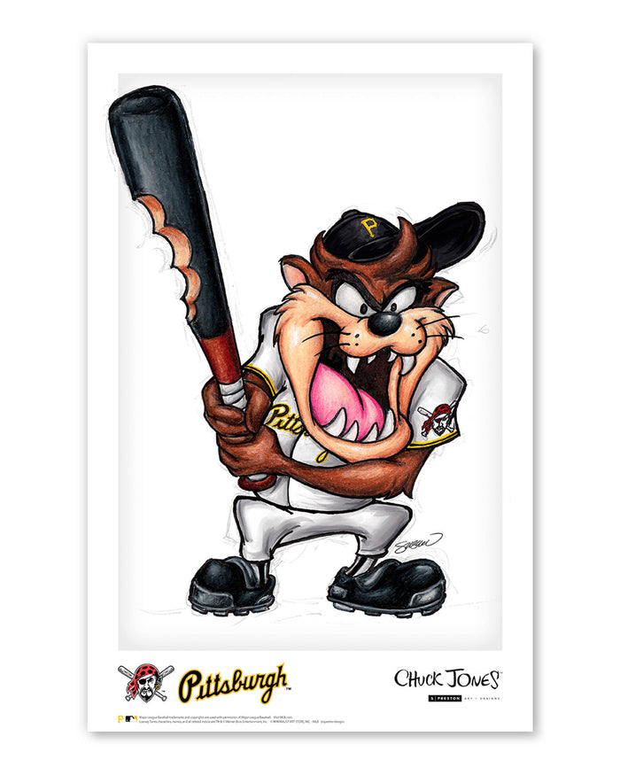 Taz on Deck x MLB Pirates Limited Edition Art Print