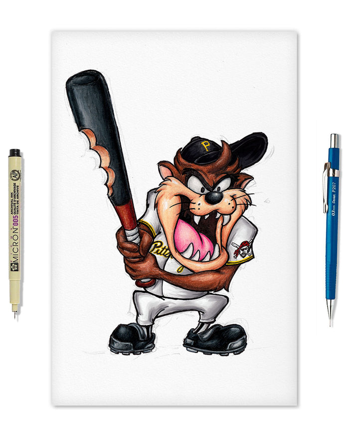 Taz on Deck x MLB Pirates Limited Edition Art Print