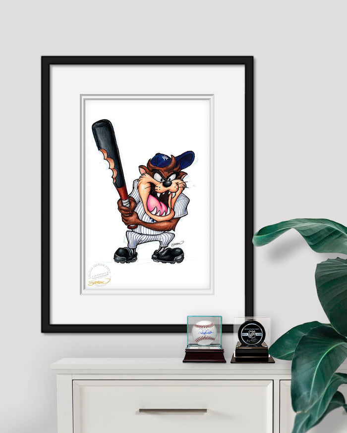 Taz On Deck x MLB Yankees Limited Edition Art Print