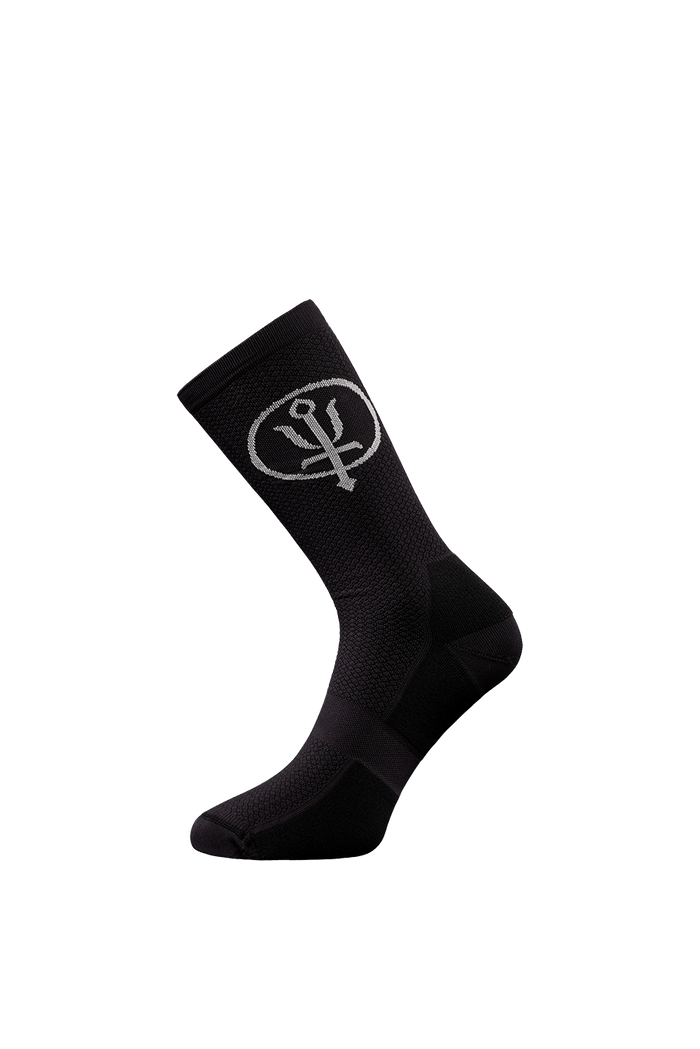 SM Cut of Out Tech Socks In Insignia Black (GM)