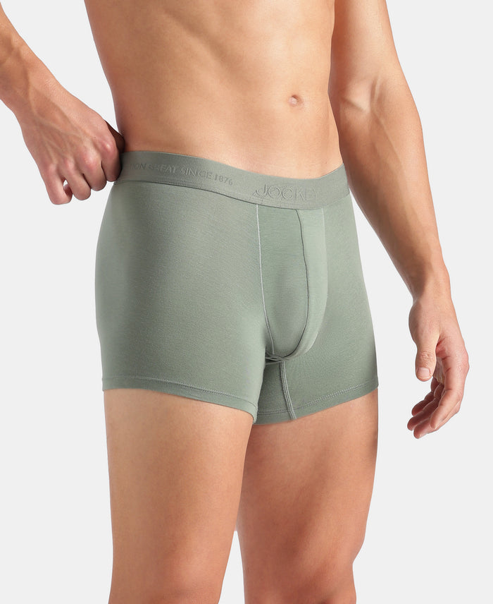Tencel Micro Modal Cotton Elastane Stretch Solid Trunk with Natural StayFresh Properties - Laurel Wreath