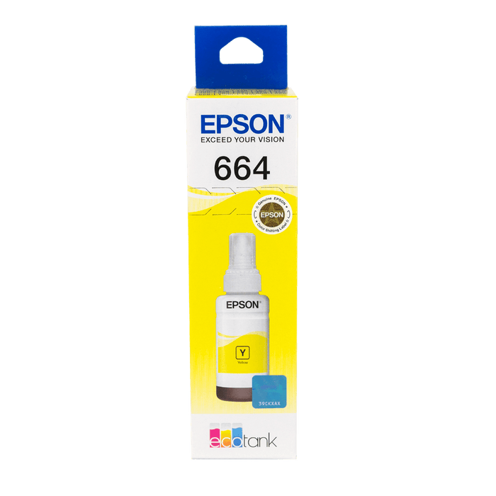 Tinta Epson T664420-AL - Yellow (664) | Ecotank L350/L355//L365/L375/L395/L475/L575/L555 - Panamá